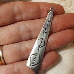 Sterling native cutout pendant